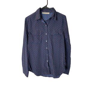 ABERCROMBIE FITCH WOMENS JUNIORS Medium BUTTON UP SHIRT TOP BLOUSE SIZE M 10/12